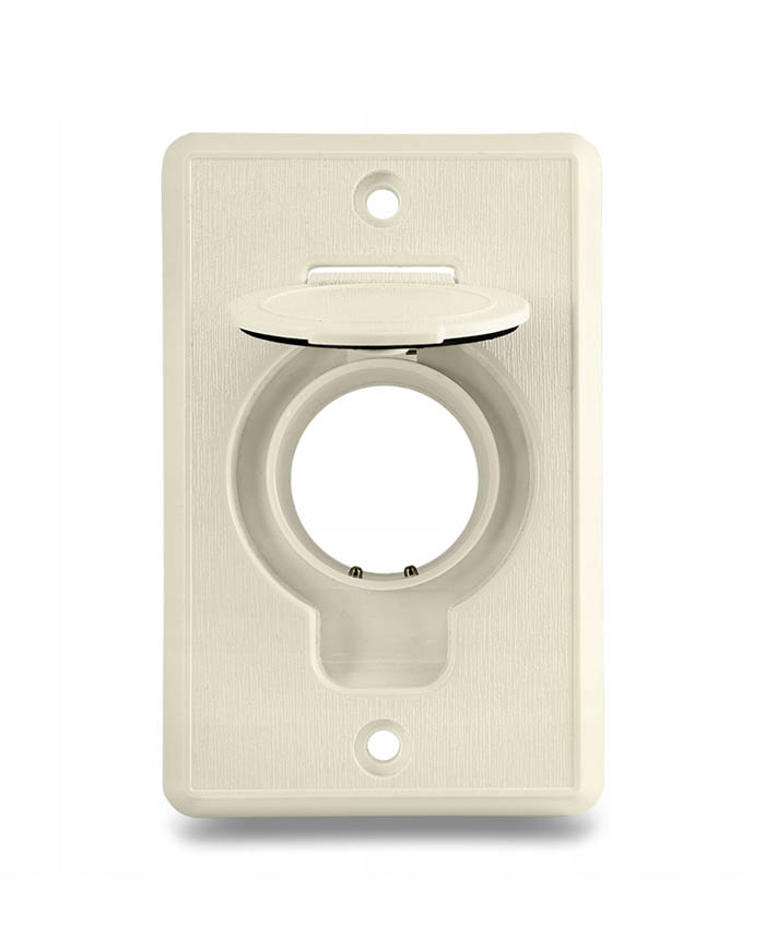 Vysavačová zásuvka WALL obdélník - béžová s nepřilnavým povrchem. Určeno pro centrální vysavače.